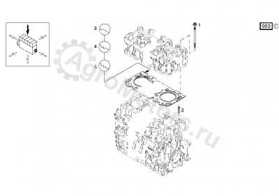 04271633 Прокладка головки блока цилиндров Вид 2 04271633 Прокладка головки блока цилиндров Вид 2