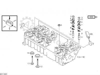 04290025 Клапан выпускной Вид 1 04290025 Клапан выпускной Вид 1