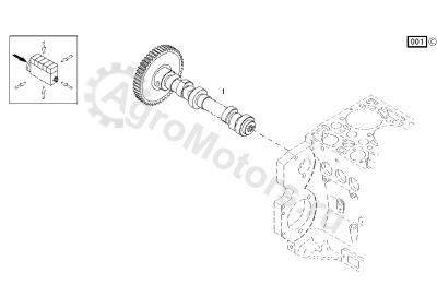 04501063 Распредвал Вид 2 04501063 Распредвал Вид 2