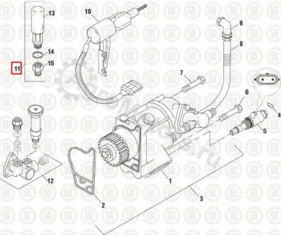 1825473C93 Насос ручной подкачки топлива Вид 1 1825473C93 Насос ручной подкачки топлива Вид 1