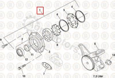 1833357C95 Масляный насос низкого давления Вид 1