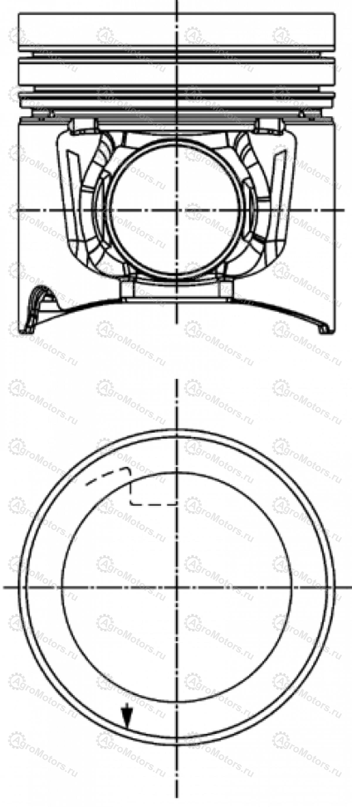 40264600 Поршень Вид 1 40264600 Поршень Вид 1