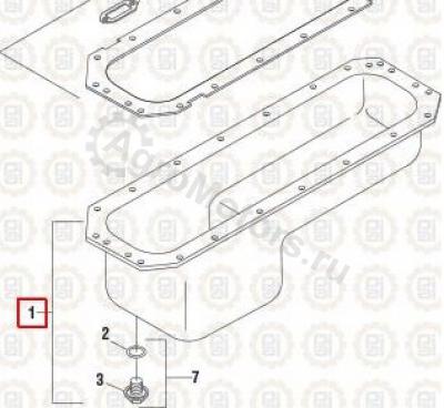 1823740C93 Масляный поддон Вид 1 1823740C93 Масляный поддон Вид 1