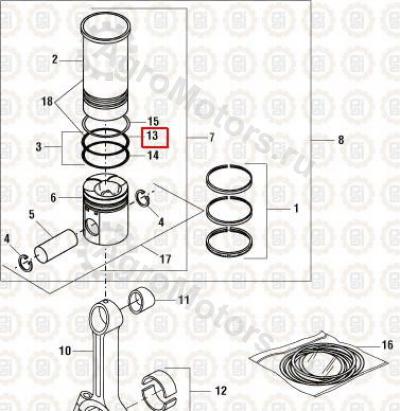 1842115C1 Кольцо уплотнительное гильзы Вид 1