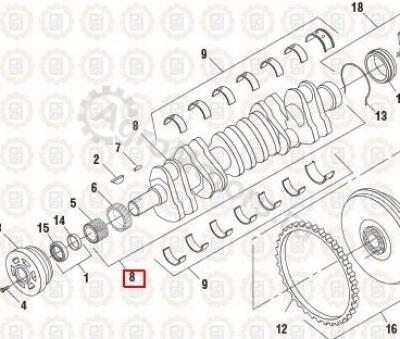 NAV1830597C92 Коленвал Вид 1 NAV1830597C92 Коленвал Вид 1