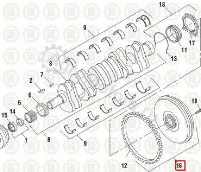 NAV1821915C91 Маховик Вид 1 NAV1821915C91 Маховик Вид 1