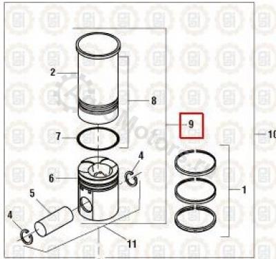 NAV1836298C91 Набор поршень гильза Вид 1 NAV1836298C91 Набор поршень гильза Вид 1