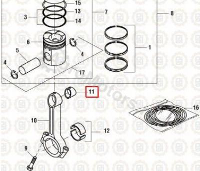 NAV1818598C1 Втулка шатуна Вид 1 NAV1818598C1 Втулка шатуна Вид 1