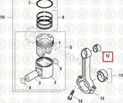 1872733C2 Втулка шатуна Вид 1 1872733C2 Втулка шатуна Вид 1