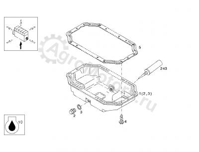 04204452 Прокладка поддона Вид 2 04204452 Прокладка поддона Вид 2