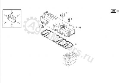 04284467 Крышка клапанная Вид 2 04284467 Крышка клапанная Вид 2