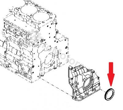 04502202 Сальник коленвала передний Вид 1
