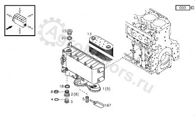 04288128 Радиатор масляный Вид 2 04288128 Радиатор масляный Вид 2