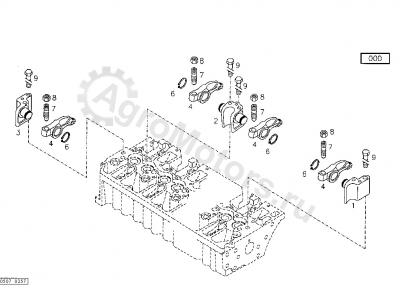 04200960 Ось коромысла в сборе с коромыслами Вид 2