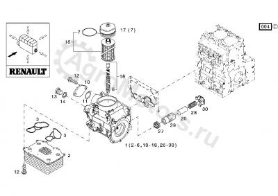 04912101 Радиатор масляный Вид 2 04912101 Радиатор масляный Вид 2