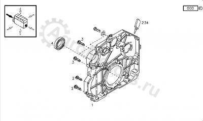 04502203 Сальник коленвала Вид 1 04502203 Сальник коленвала Вид 1
