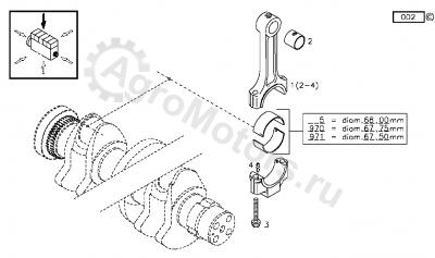 04284142 Вкладыш шатунный Вид 2 04284142 Вкладыш шатунный Вид 2