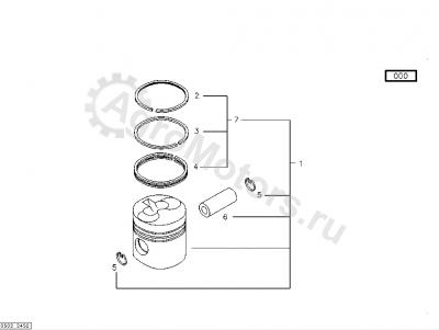 02147500 Поршень Вид 1 02147500 Поршень Вид 1