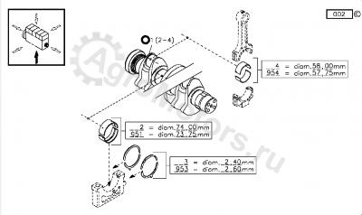 02929100 Вкладыш коренной Вид 1 02929100 Вкладыш коренной Вид 1