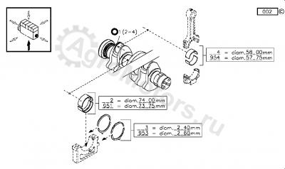 02929070 Вкладыш шатунный Вид 1 02929070 Вкладыш шатунный Вид 1
