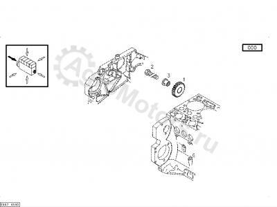04256808 Шестерня (Приводная шестерня регулятора оборотов) Вид 1