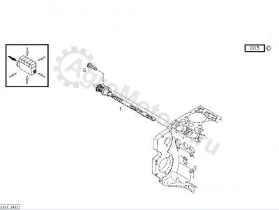 02112511 Рейка топливная Вид 1 02112511 Рейка топливная Вид 1